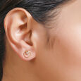18 KT Yellow Gold Sleek Shine Diamond Stud Earrings,,hi-res 3