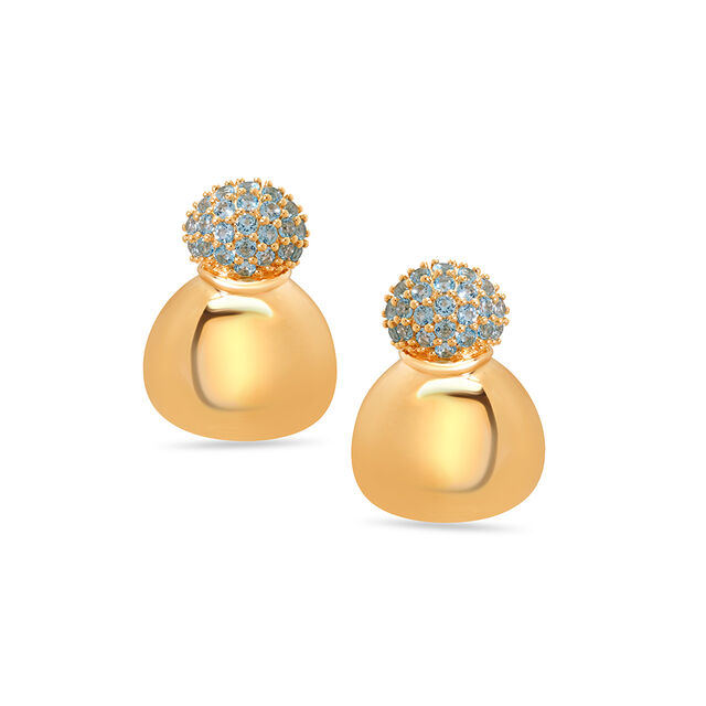 Mamma Mia 18KT Yellow Gold Lovely Blobs Stud Earrings 
