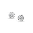 Mamma Mia 18 KT White Gold Glow of Love  Stud Earrings 