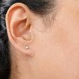 Mamma Mia 18 KT White Gold Glow of Love  Stud Earrings 3