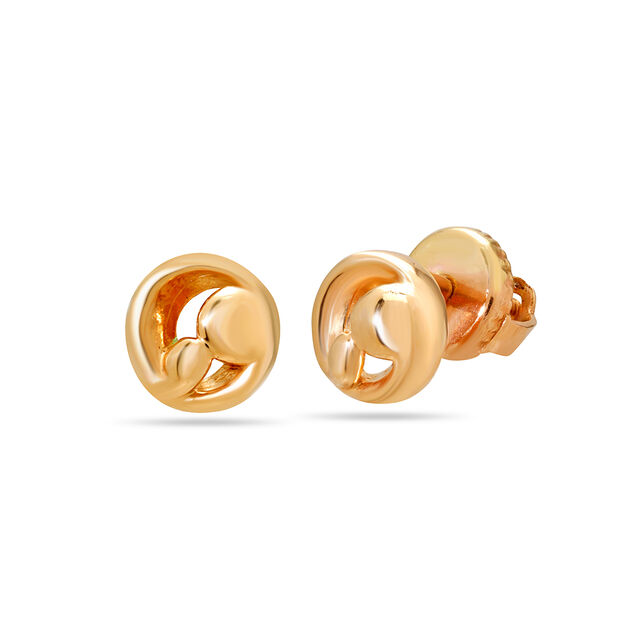 Mamma Mia 18KT Yellow Gold Adorable Stud Earrings for Kids 2