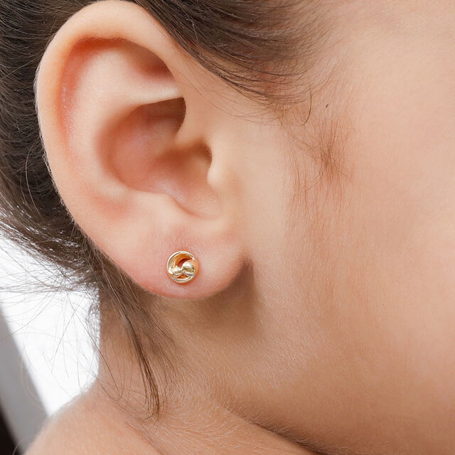 Mamma Mia 18KT Yellow Gold Adorable Stud Earrings for Kids 4