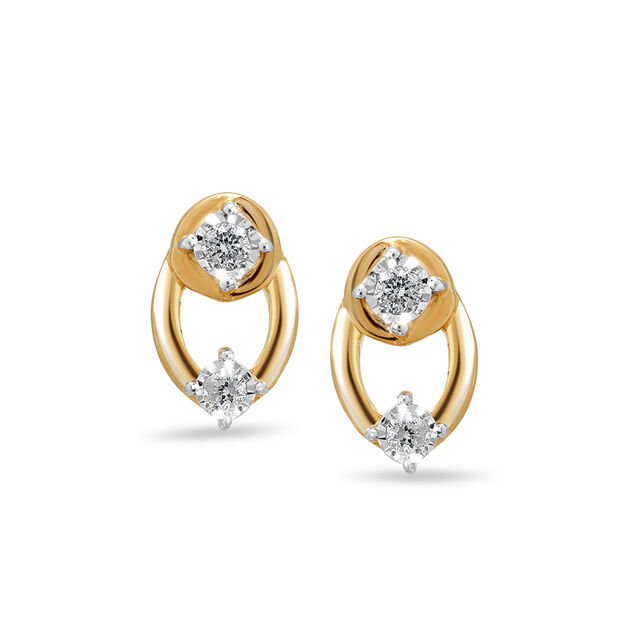 Mamma Mia 18 KT Yellow Gold Iconic  Stud Earrings,,hi-res 
