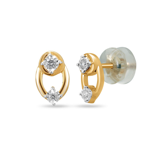 Mamma Mia 18 KT Yellow Gold Iconic  Stud Earrings,,hi-res 2