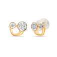 18 KT Yellow Gold Tiny Abstract Stud Earrings,,hi-res 2