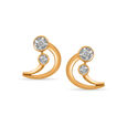 Mamma Mia 18KT Yellow Gold Luna Love Stud Earrings 