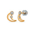 Mamma Mia 18KT Yellow Gold Luna Love Stud Earrings 2