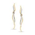 18 KT Golden Vineyard Drop Earrings,,hi-res 2
