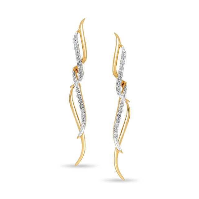 18 KT Golden Vineyard Drop Earrings,,hi-res 2