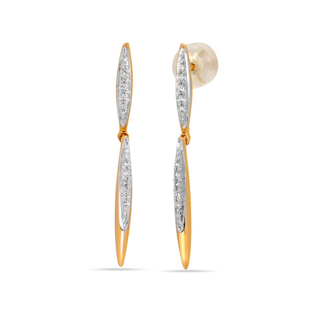 18KT Yellow Gold Summer Shade Diamond Drop Earrings,,hi-res 3