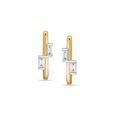 18KT Yellow Gold Minimal Chic Enchanted Diamond Hoop Earrings,,hi-res 