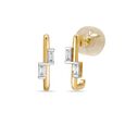 18KT Yellow Gold Minimal Chic Enchanted Diamond Hoop Earrings,,hi-res 2