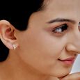 18KT Yellow Gold Minimal Chic Enchanted Diamond Hoop Earrings,,hi-res 3