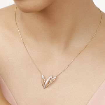 18KT Yellow Gold Verdant Majesty Diamond Necklace