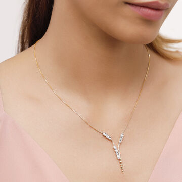 18 Kt Yellow Gold Forest Canopy Diamond Necklace