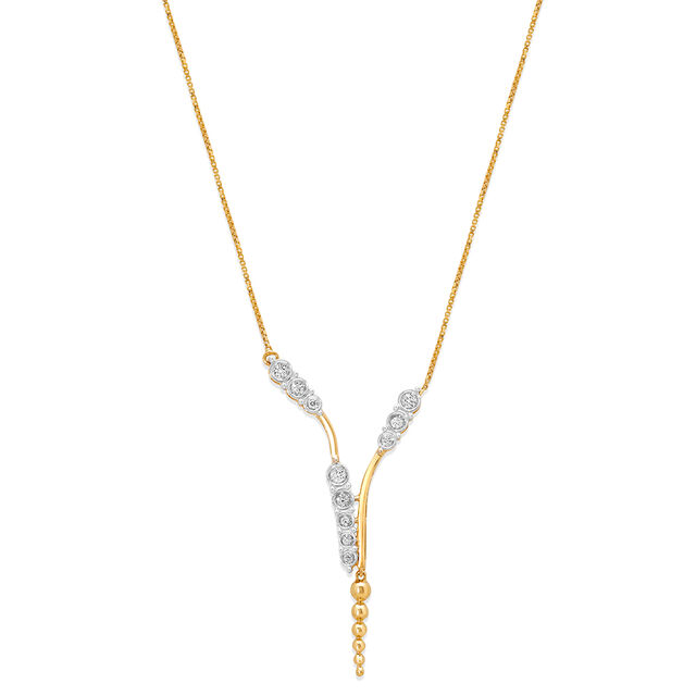 18 Kt Yellow Gold Forest Canopy Diamond Necklace,,hi-res 3