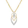 18 KT Yellow Gold Harmonious Foliage Diamond Pendant,,hi-res 2