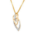 18 KT Yellow Gold Harmonious Foliage Diamond Pendant,,hi-res 3