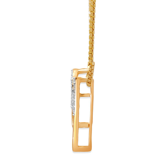 18 KT Yellow Gold Branching Beauty Diamond Pendant,,hi-res 5
