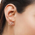 18 Kr Yellow Gold Leafy Coolness Diamond Stud Earrings,,hi-res 