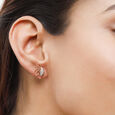 18 Kt Yellow Gold Delightful Leafy Flutter Diamond Stud Earrings,,hi-res 