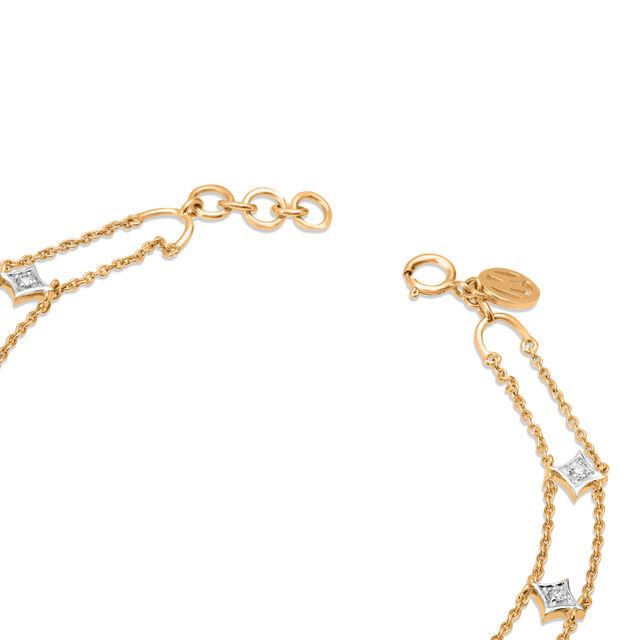 14KT Yellow Gold Sparkling Horizon Diamond Bracelet 5