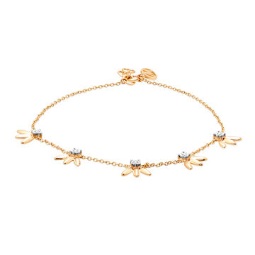 18 KT Yellow Gold Timeless Floral Bracelet