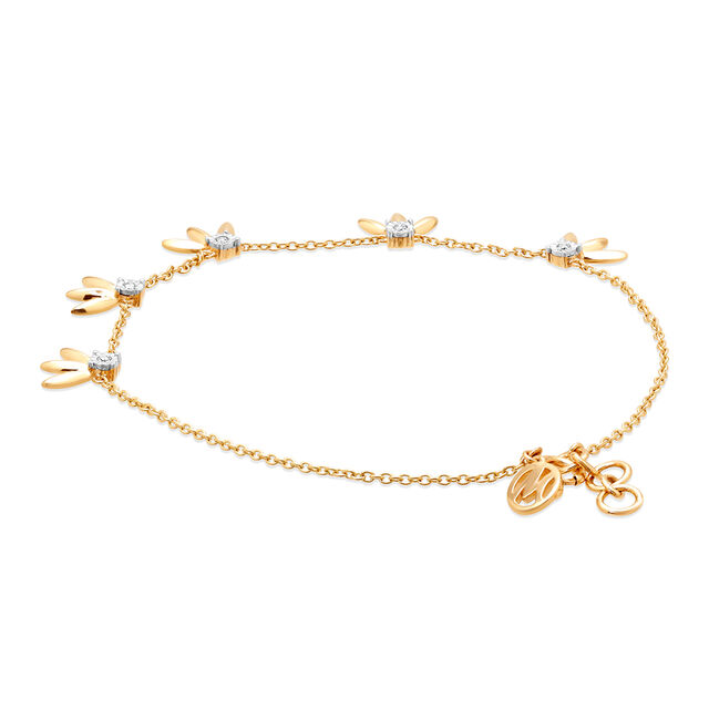 18 KT Yellow Gold Timeless Floral Bracelet 2