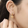 18 KT Yellow Gold Festive Drop Earrings,,hi-res 3