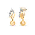 18 KT Yellow Gold Diya Diamond Drop Earrings,,hi-res 2