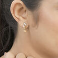 18 KT Yellow Gold Diya Diamond Drop Earrings,,hi-res 3