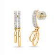 18 KT yellow Gold Firework Diamond Drop Earrings,,hi-res 2