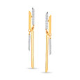 18 KT Yellow Gold Abstract Chic Drop Earrings,,hi-res 