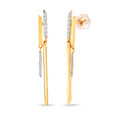 18 KT Yellow Gold Abstract Chic Drop Earrings,,hi-res 2