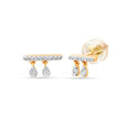 18 KT Yellow Gold Two to Tango Diamond Drop Earrings,,hi-res 2