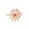 18KT Rose Gold Petite Floral Ring 2