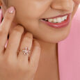 18KT Rose Gold Petite Floral Ring 3