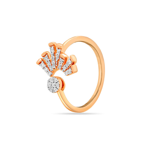 18 KT Rose Gold Lovely Floral Ring 