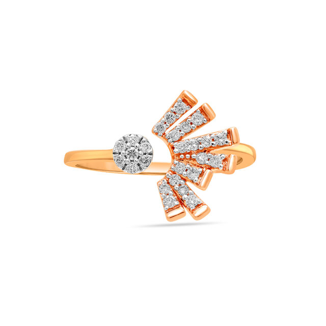 18 KT Rose Gold Lovely Floral Ring 2