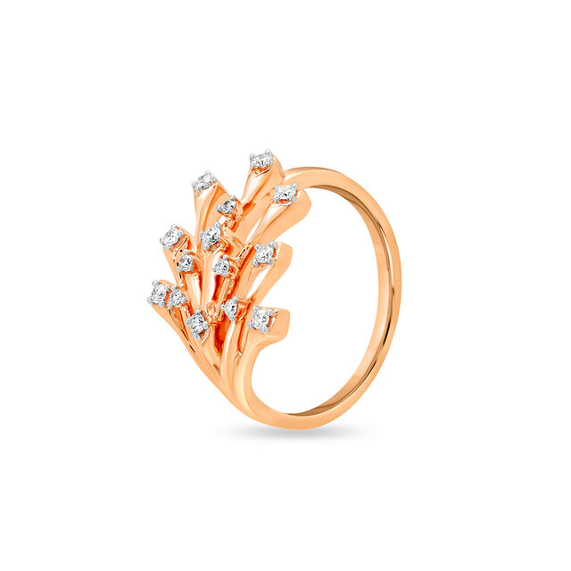 18 KT Rose Gold Fresh Fern Ring 