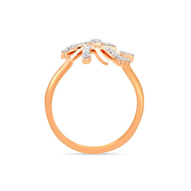 18 KT Rose Gold Pretty Flower Ring 4