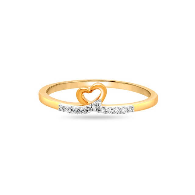 18KT Yellow Gold Unique Relationships Diamond Ring 2