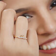 18KT Yellow Gold Unique Relationships Diamond Ring 3