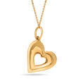 18 KT Yellow Gold Mini Heart Pendant,,hi-res 