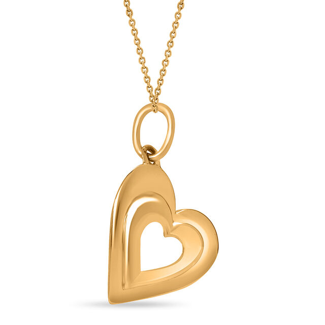 18 KT Yellow Gold Mini Heart Pendant,,hi-res 2
