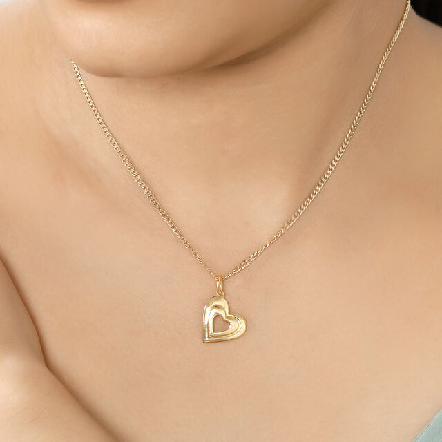 18 KT Yellow Gold Mini Heart Pendant,,hi-res 3
