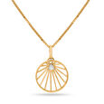 18 KTYellow Gold Interlocking Pendant 