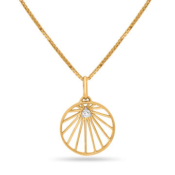 18 KTYellow Gold Interlocking Pendant