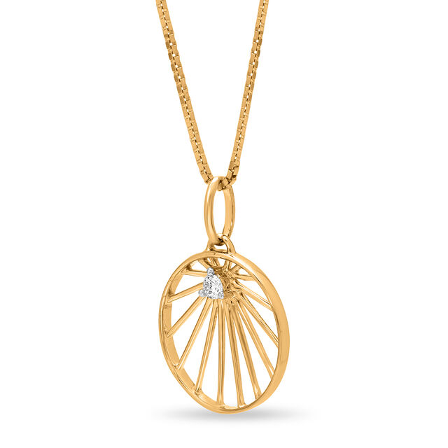 18 KTYellow Gold Interlocking Pendant 2
