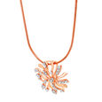 18 KT Rose Gold Classy Floral Pendant,,hi-res 4